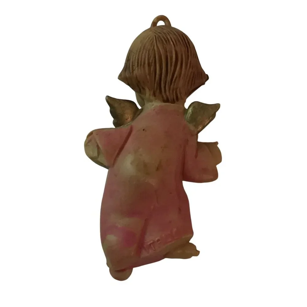 Vintage Italy Angel‎ Cherub Christmas Ornaments Lot of 6